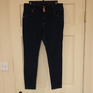 d. jeans Women's Skinny High Rise Sz 14 Dark Blue
